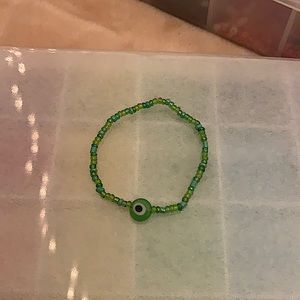 green evil eye bracelet